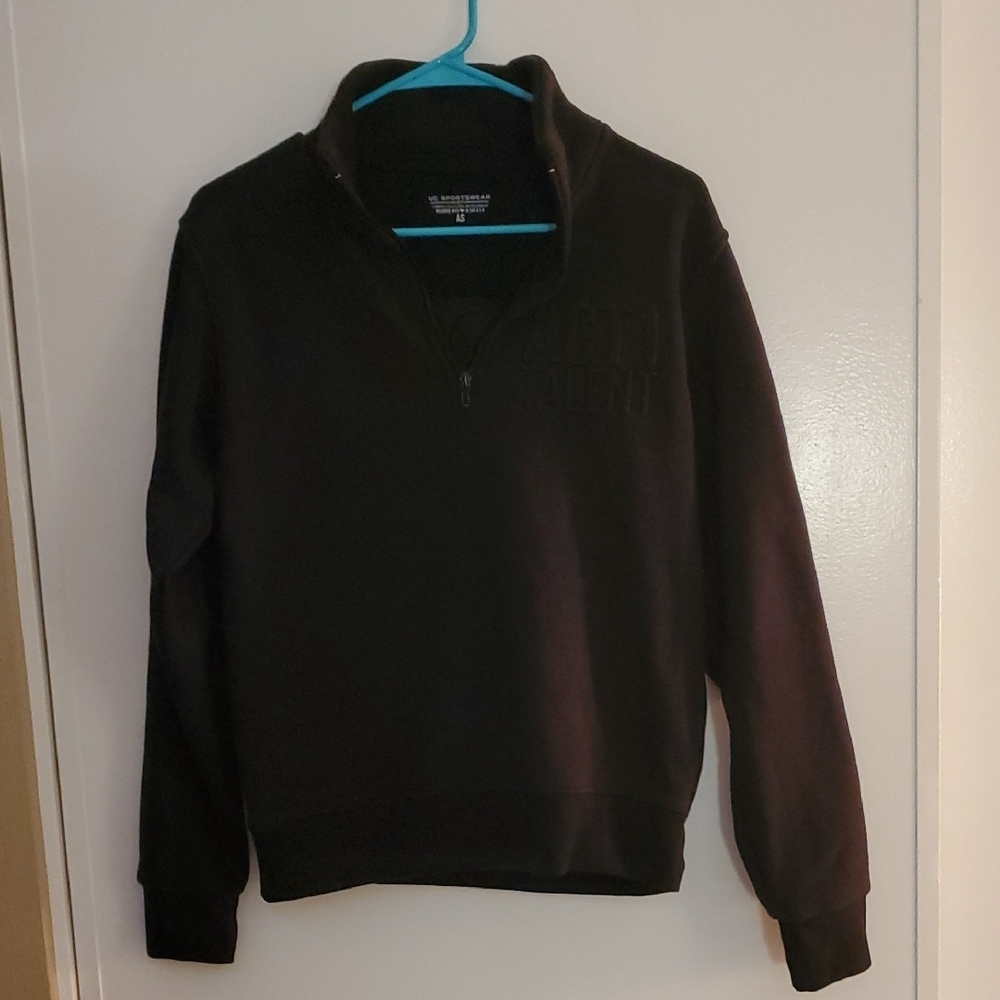 Men's Black Half-Zip Sweatshirt